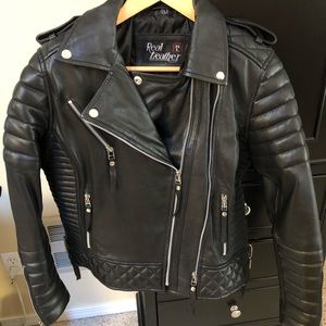 Real leather Moto Jacket large